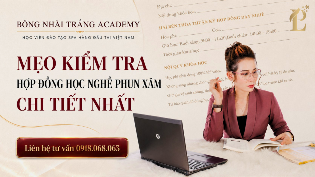 hợp đồng học nghề phun xăm
